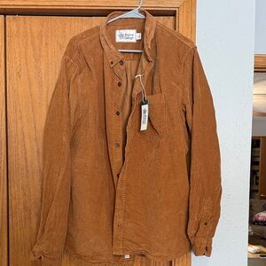 Alpine Design Men's Tan Corduroy Shirt Jacket